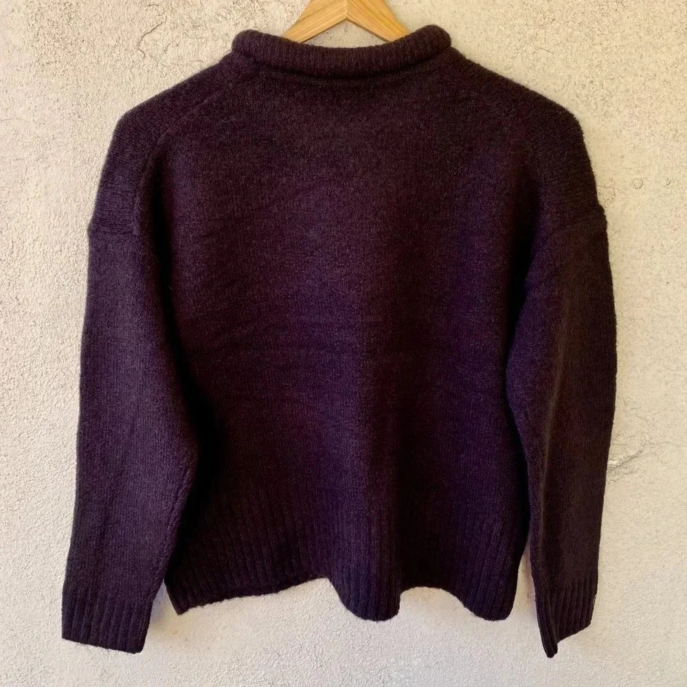 NWT Madewell Fulton Puff Neck Trim Pullover Small